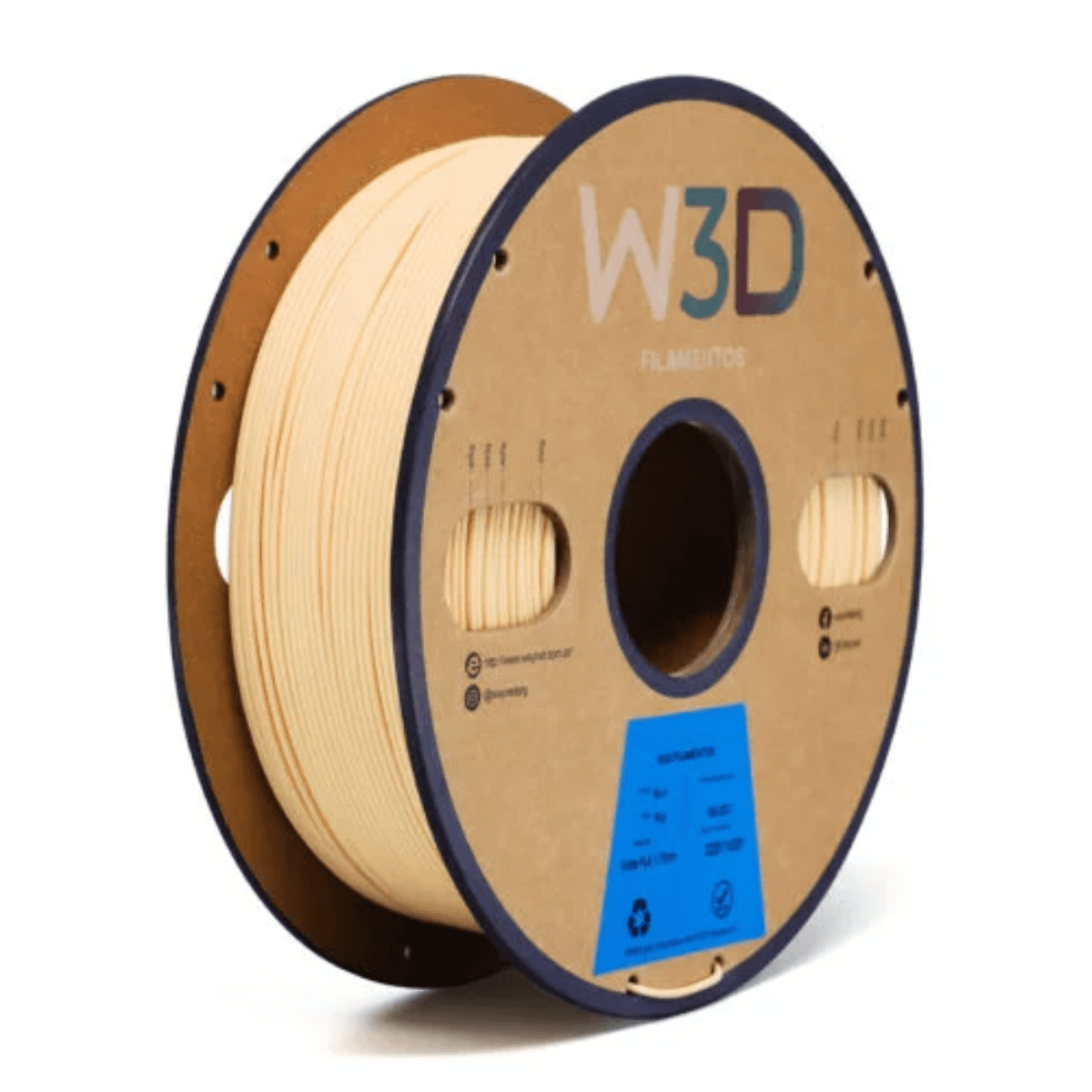 Filamento PLA Mate W3D 1kg 1,75mm — Piel
