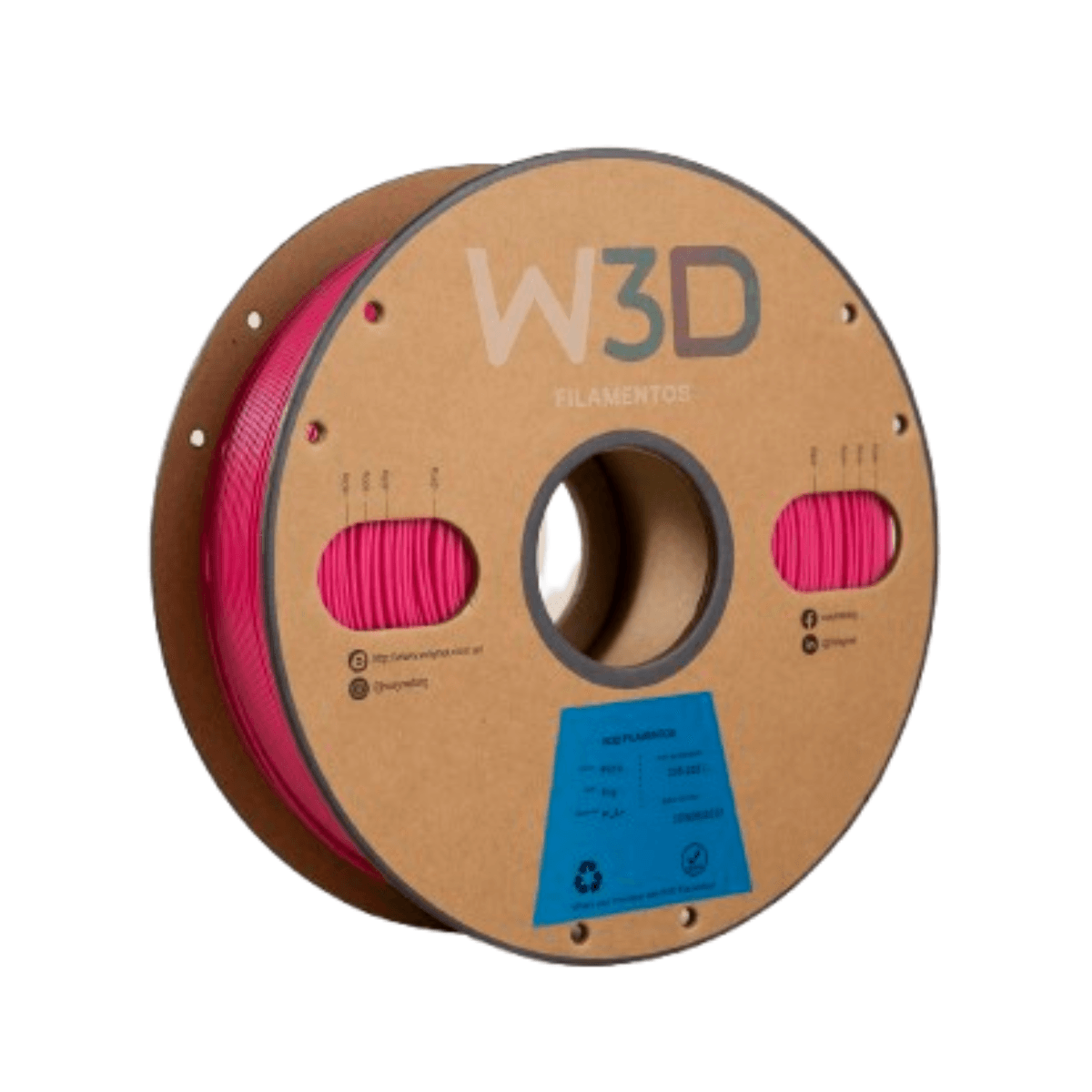 Filamento PLA+ W3D 1kg 1,75mm — Rosado