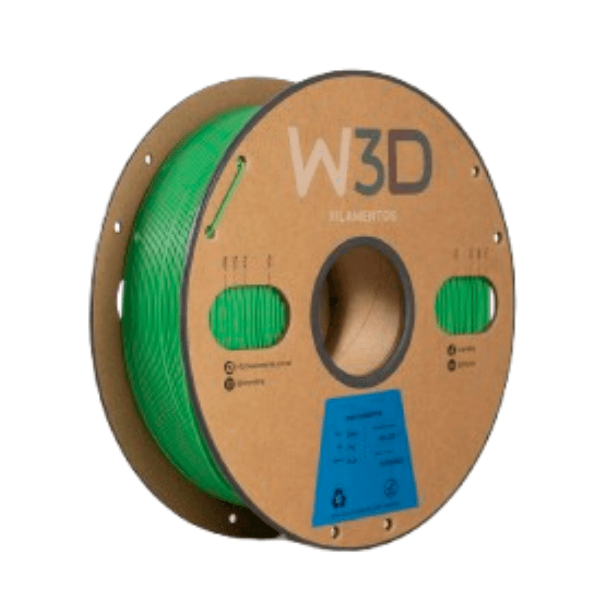Filamento PLA+ W3D 1kg 1,75mm — Verde Claro