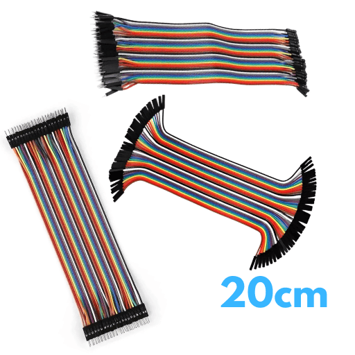 Pack 40 Cables Dupont 20cm Protoboard