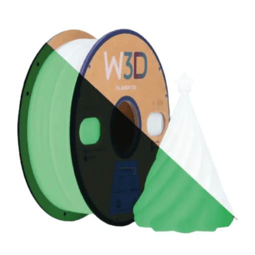 Filamento GLOW PLA W3D 1kg 1,75mm — verde